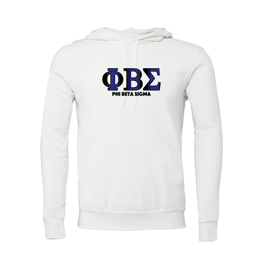 Phi Beta Sigma Applique Letters Hooded Sweatshirt