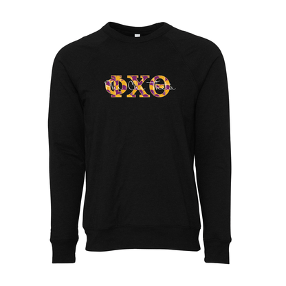 Phi Chi Theta Applique Letters Crewneck Sweatshirt