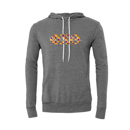 Phi Chi Theta Applique Letters Hooded Sweatshirt