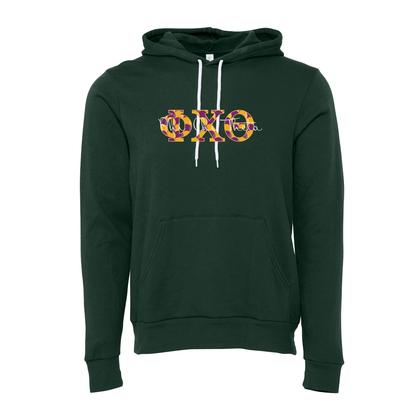 Phi Chi Theta Applique Letters Hooded Sweatshirt