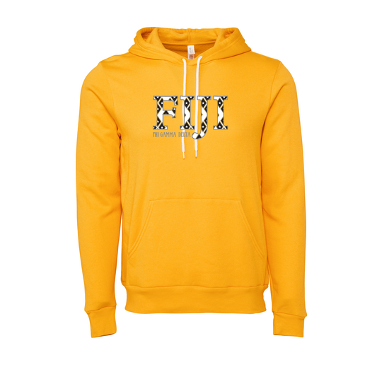 Phi Gamma Delta Applique Letters Hooded Sweatshirt