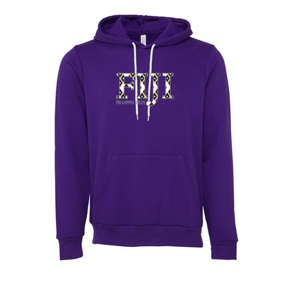 Phi Gamma Delta Applique Letters Hooded Sweatshirt