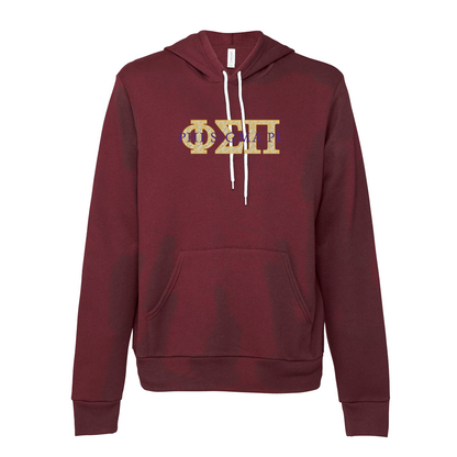 Phi Sigma Pi Applique Letters Hooded Sweatshirt