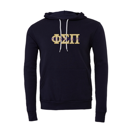 Phi Sigma Pi Applique Letters Hooded Sweatshirt