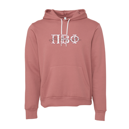 Pi Beta Phi Applique Letters Hooded Sweatshirt