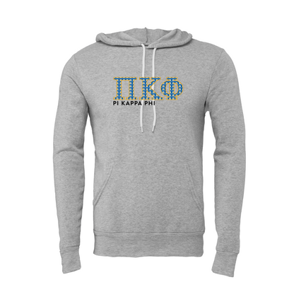 Pi Kappa Phi Applique Letters Hooded Sweatshirt