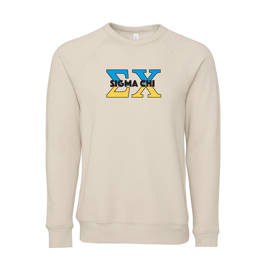 Sigma Chi Applique Letters Crewneck Sweatshirt