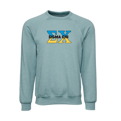 Sigma Chi Applique Letters Crewneck Sweatshirt