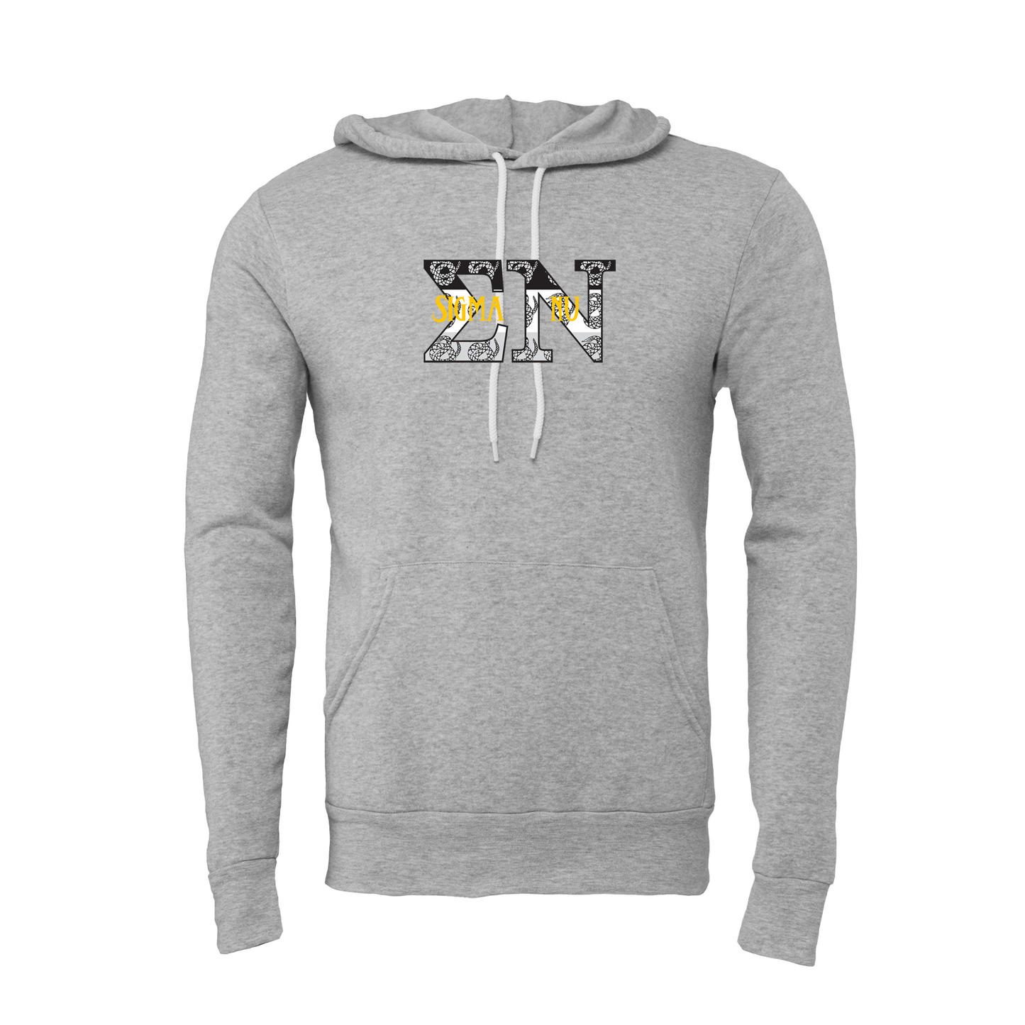 Sigma Nu Applique Letters Hooded Sweatshirt