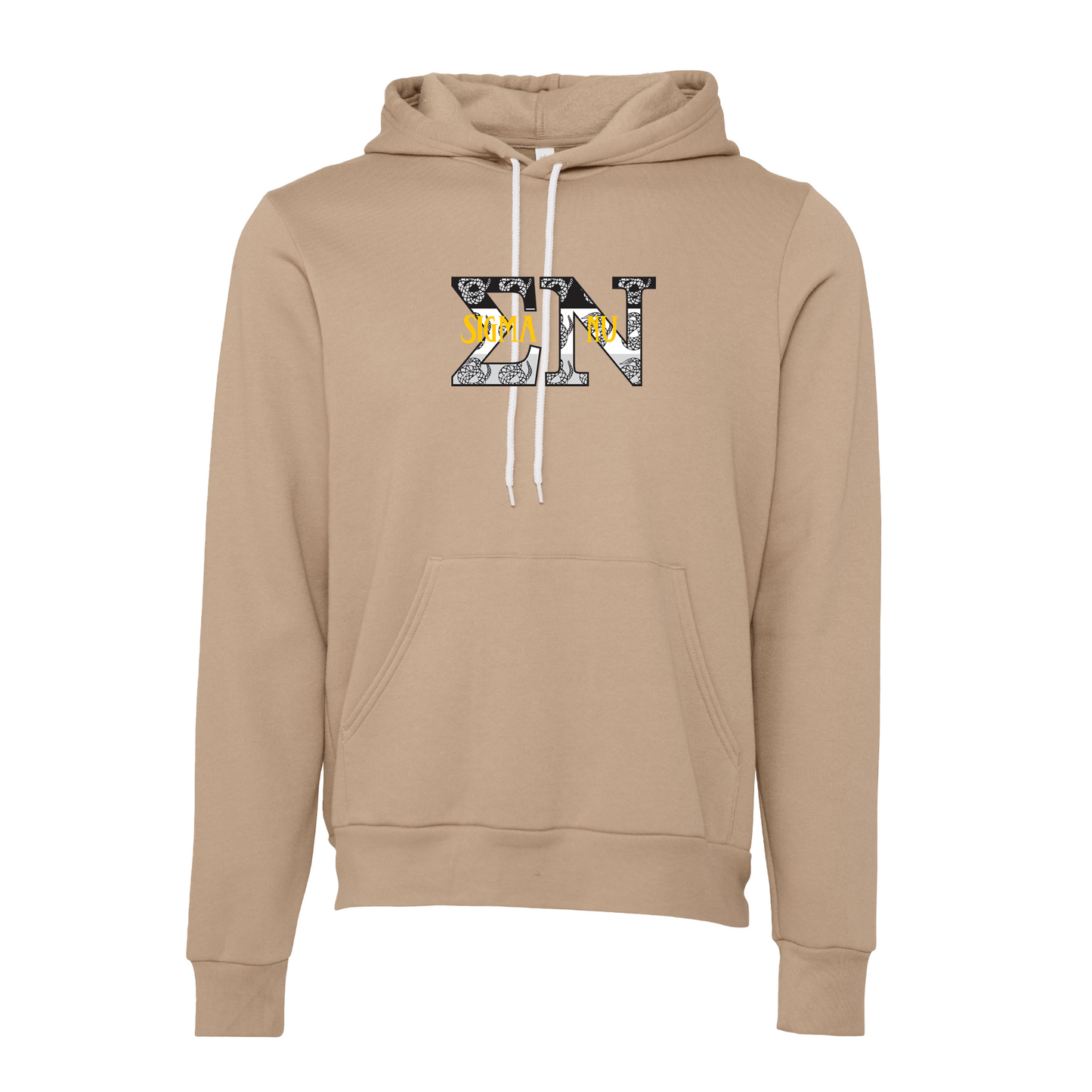 Sigma Nu Applique Letters Hooded Sweatshirt