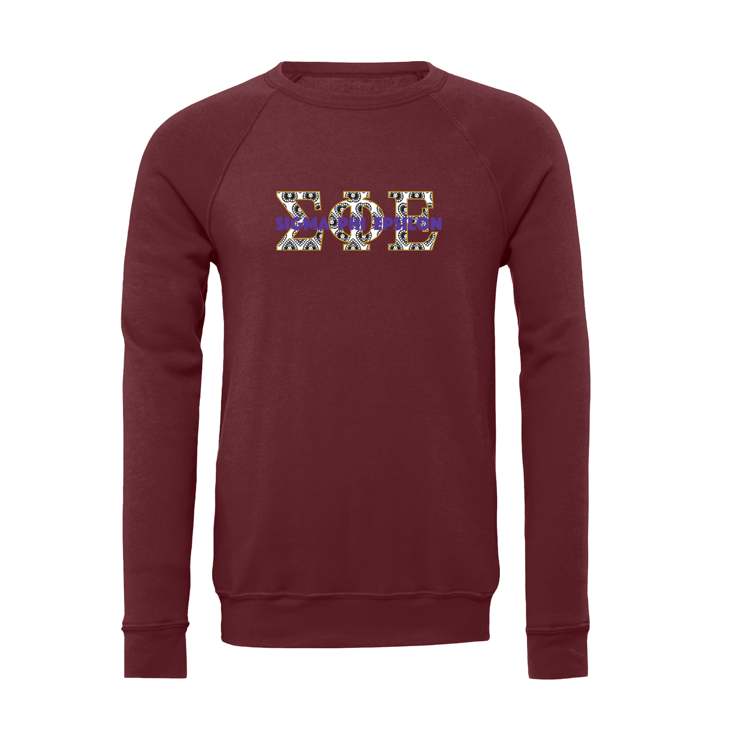 Sigma Phi Epsilon Applique Letters Crewneck Sweatshirt
