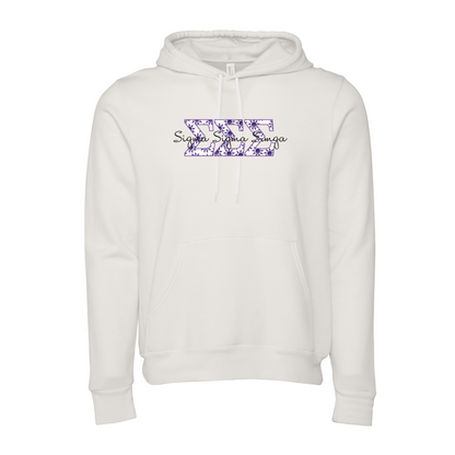 Sigma Sigma Sigma Applique Letters Hooded Sweatshirt