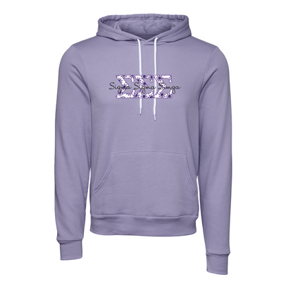 Sigma Sigma Sigma Applique Letters Hooded Sweatshirt