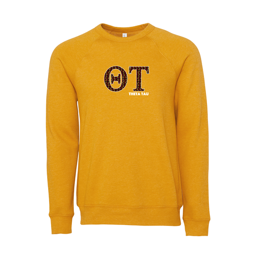 Theta Tau Applique Letters Crewneck Sweatshirt