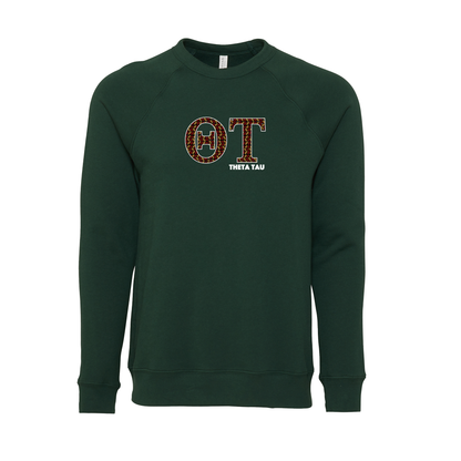 Theta Tau Applique Letters Crewneck Sweatshirt