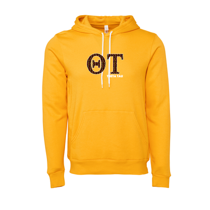 Theta Tau Applique Letters Hooded Sweatshirt