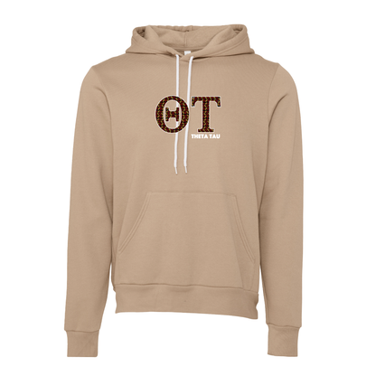 Theta Tau Applique Letters Hooded Sweatshirt