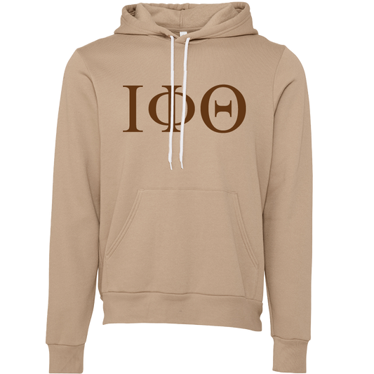 Iota Phi Theta Embroidered Lettered Hooded Sweatshirts