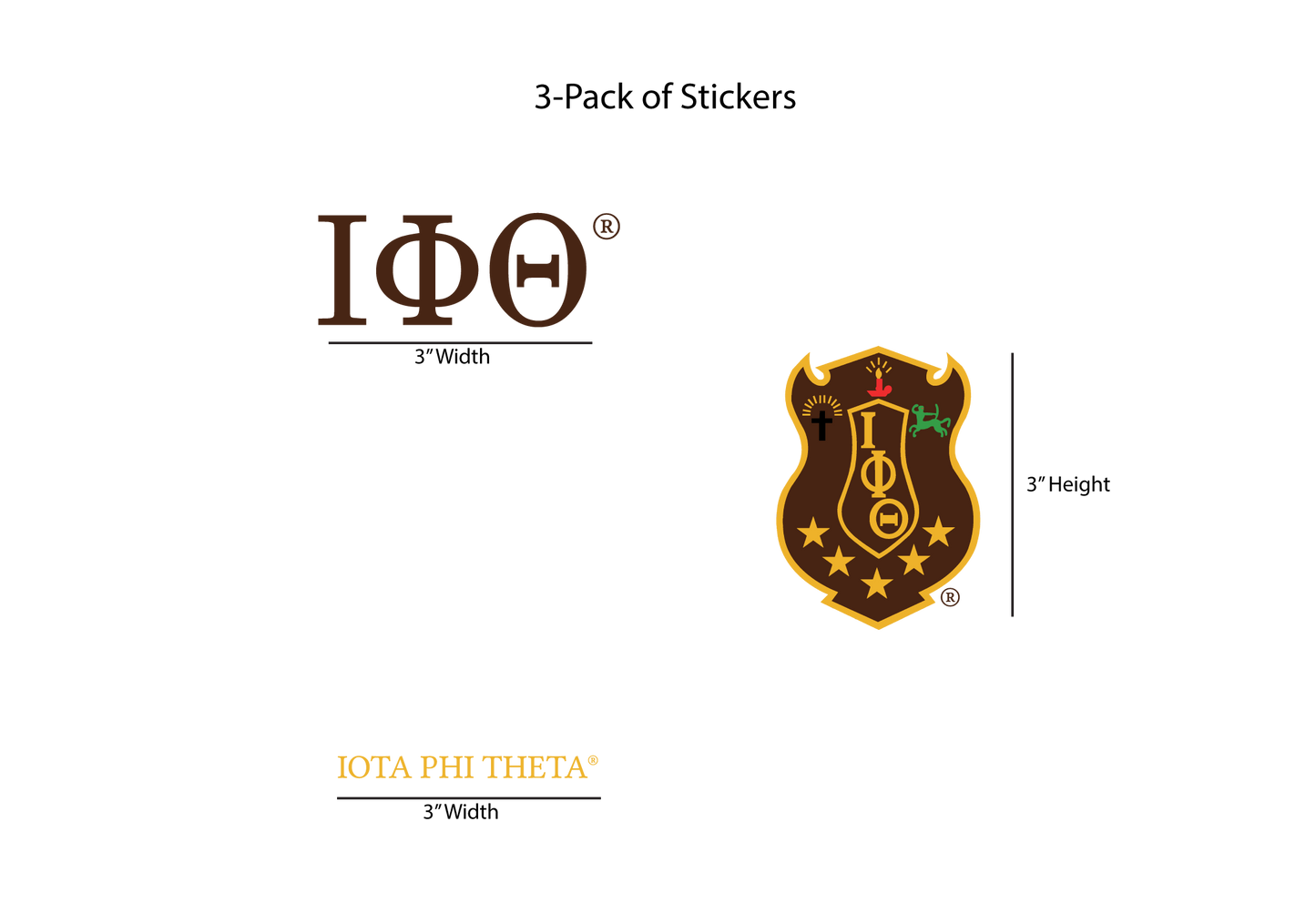 collection of Iota Phi Theta stickers