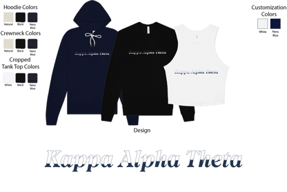 Kappa Alpha Theta Stitched Outline Hoodies
