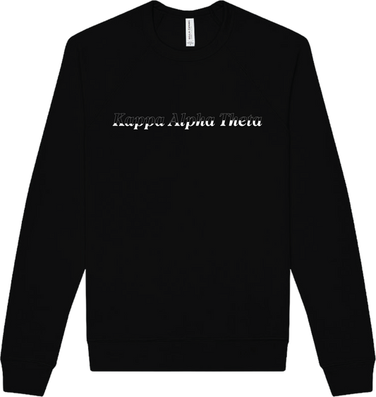 Kappa Alpha Theta Stitched Outline Crewnecks
