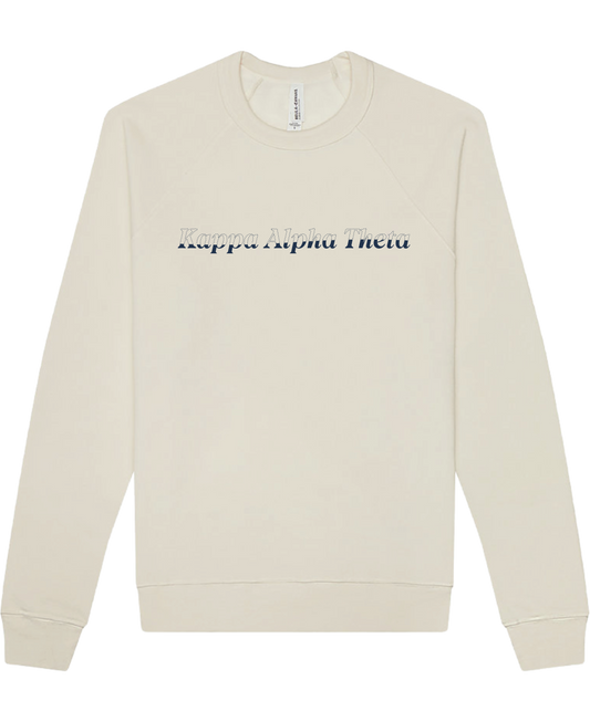 Kappa Alpha Theta Stitched Outline Crewnecks
