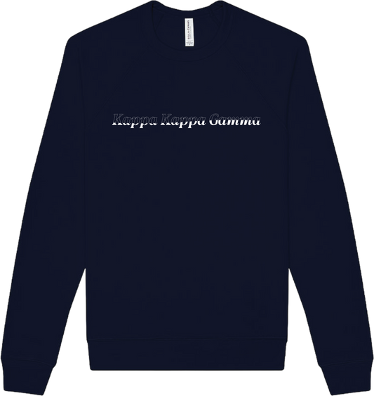 Kappa Kappa Gamma Stitched Outline Crewnecks