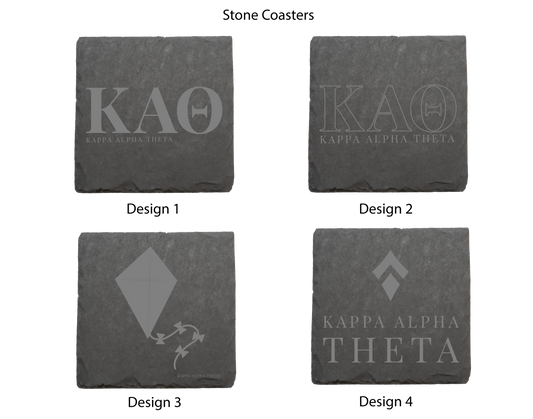 Kappa Alpha Theta Stone Coasters - 4-Pack