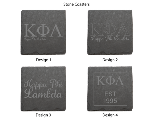 Kappa Phi Lambda Stone Coasters - 4-Pack
