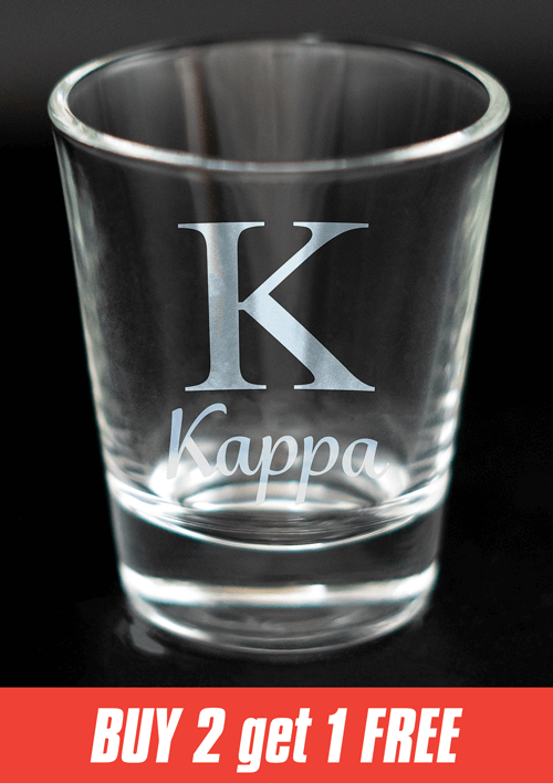 Greek Letter Shot Glasses