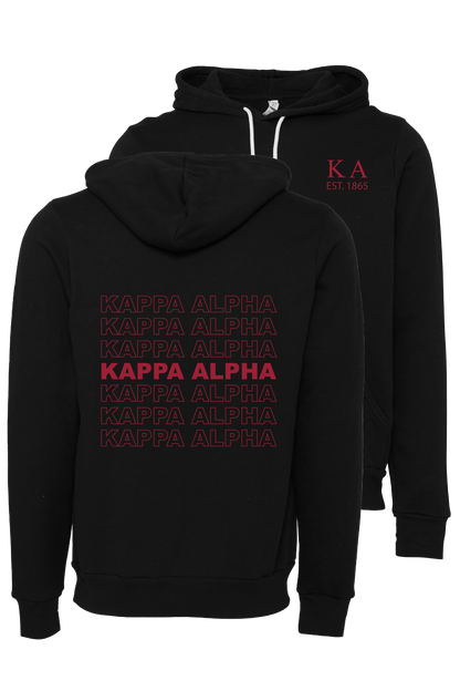 Kappa Alpha Order Repeating Name Hooded Sweatshirts