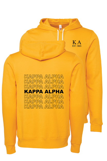 Kappa Alpha Order Repeating Name Hooded Sweatshirts