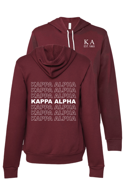 Kappa Alpha Order Repeating Name Hooded Sweatshirts