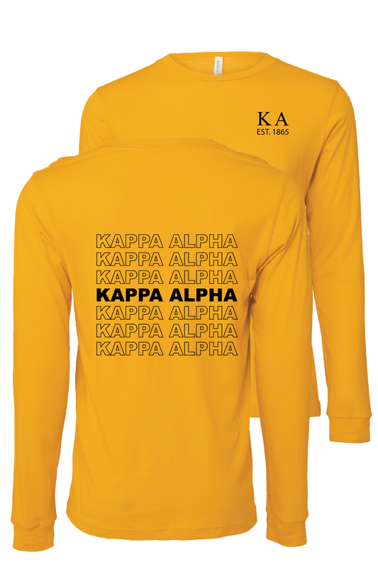 Kappa Alpha Order Repeating Name Long Sleeve T-Shirts
