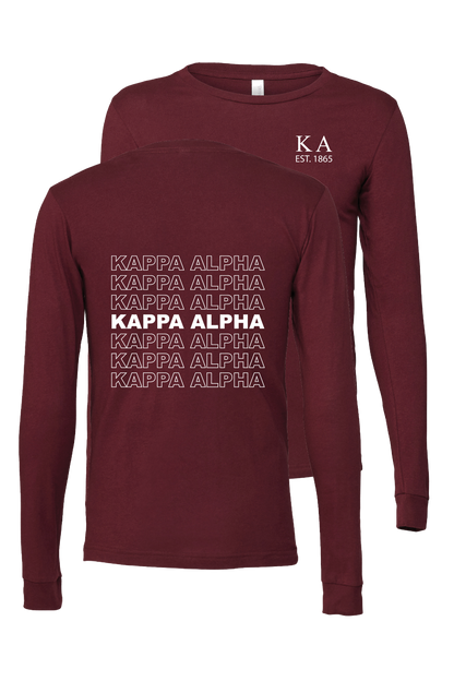 Kappa Alpha Order Repeating Name Long Sleeve T-Shirts