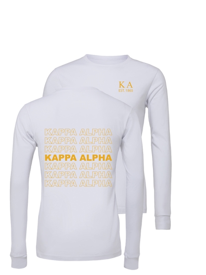 Kappa Alpha Order Repeating Name Long Sleeve T-Shirts