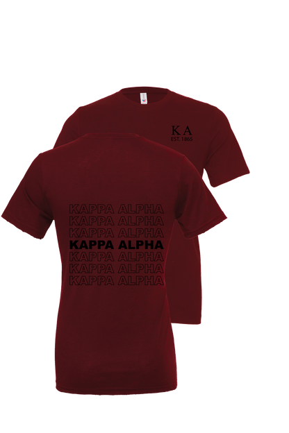 Kappa Alpha Order Repeating Name Short Sleeve T-Shirts