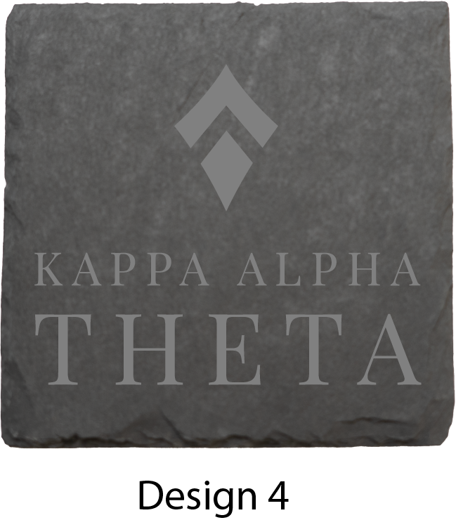 Kappa Alpha Theta Stone Coasters - 4-Pack