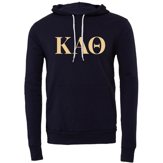 Kappa Alpha Theta Embroidered Lettered Hooded Sweatshirts