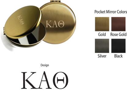 Kappa Alpha Theta Lettered Pocket Mirrors