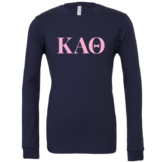 Kappa Alpha Theta Lettered Long Sleeve T-Shirts