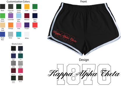 Kappa Alpha Theta Year and Name Women's Shorts