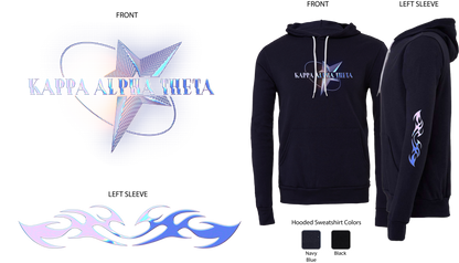 Kappa Alpha Theta Pink Chrome Graphic Hoodie