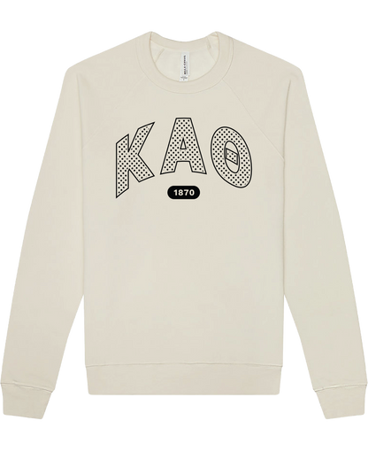 Kappa Alpha Theta Varsity Polka Dot Crewneck