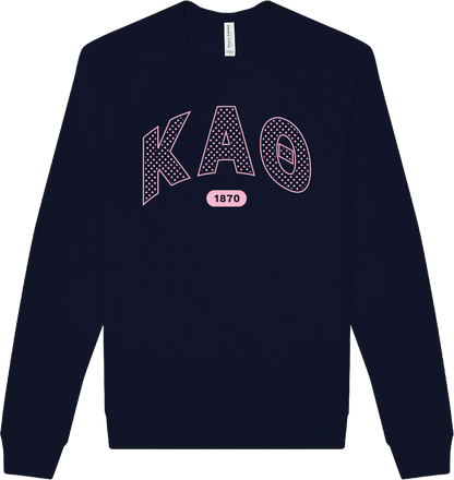 Kappa Alpha Theta Varsity Polka Dot Crewneck