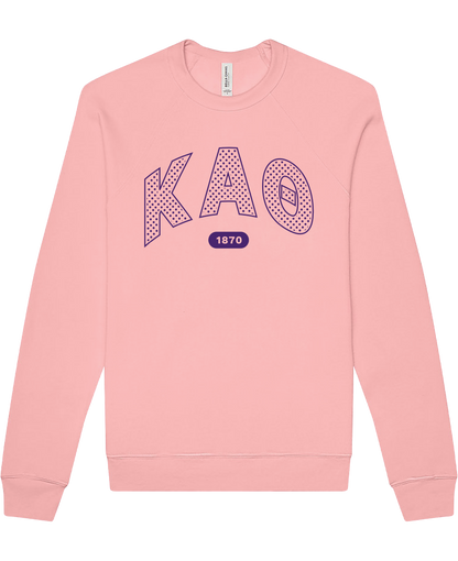 Kappa Alpha Theta Varsity Polka Dot Crewneck