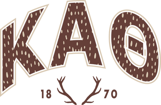 Kappa Alpha Theta Fawn Print Varsity Crewneck