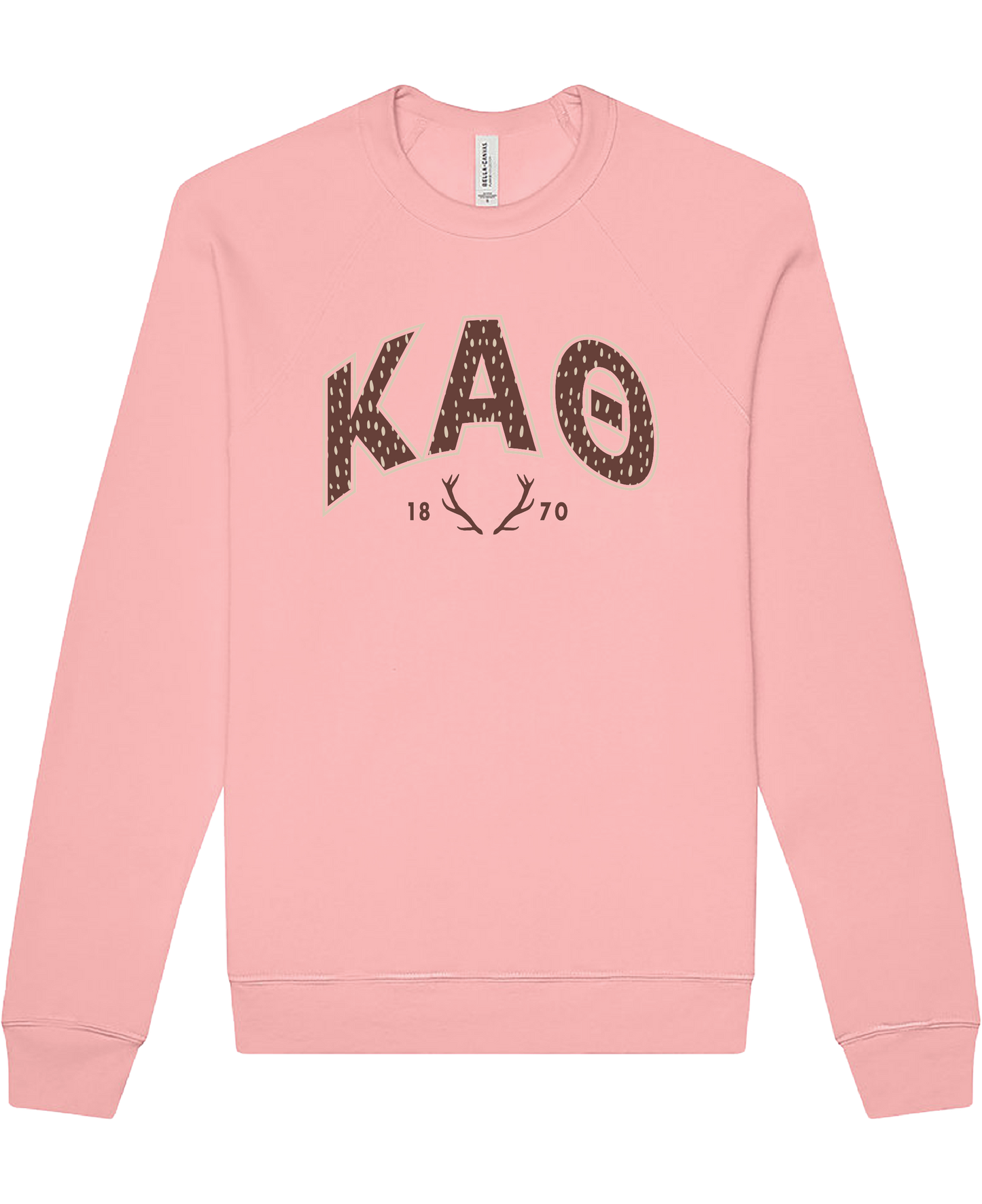 Kappa Alpha Theta Fawn Print Varsity Crewneck