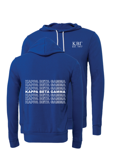 Kappa Beta Gamma Repeating Name Hooded Sweatshirts