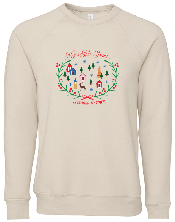 Kappa Beta Gamma Christmas Village Crewneck